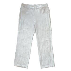 Chico’s Travelers Collection Welt Pocket Wide Leg Pants Light Grey Size 2 (L/12)